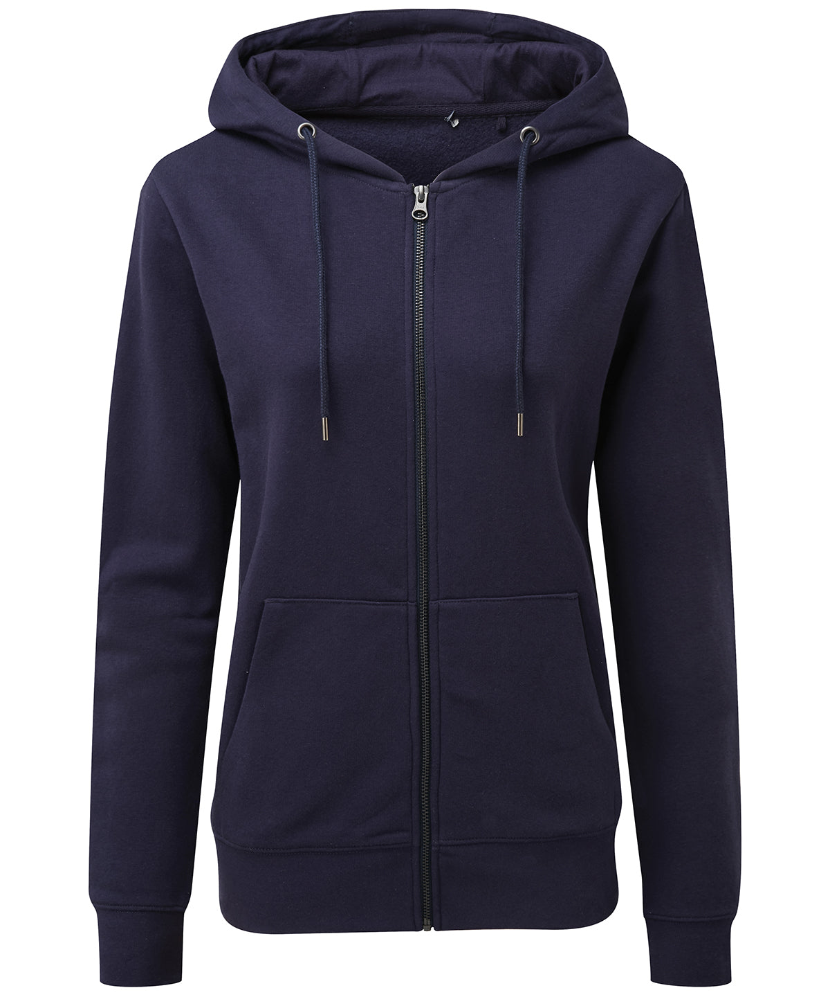 Women's zip-through organic hoodie