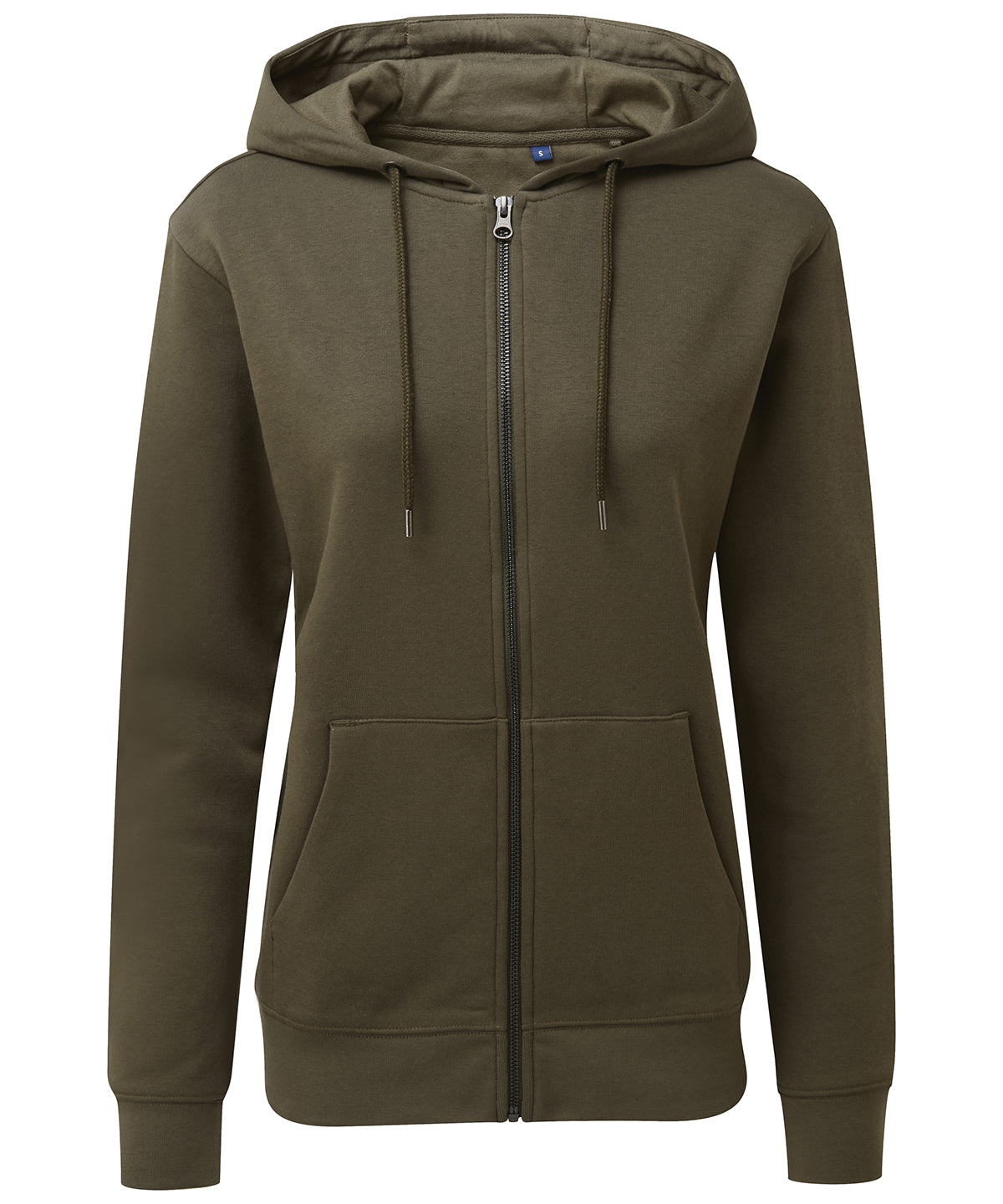 Women's zip-through organic hoodie