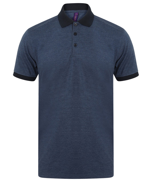 Contrast triblend polo shirt