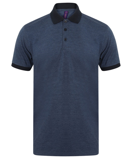 Contrast triblend polo shirt