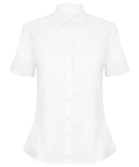 Women's modern short sleeve Oxford shirt