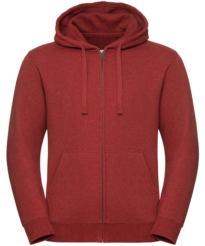 Authentic melange zipped hood sweatshirt