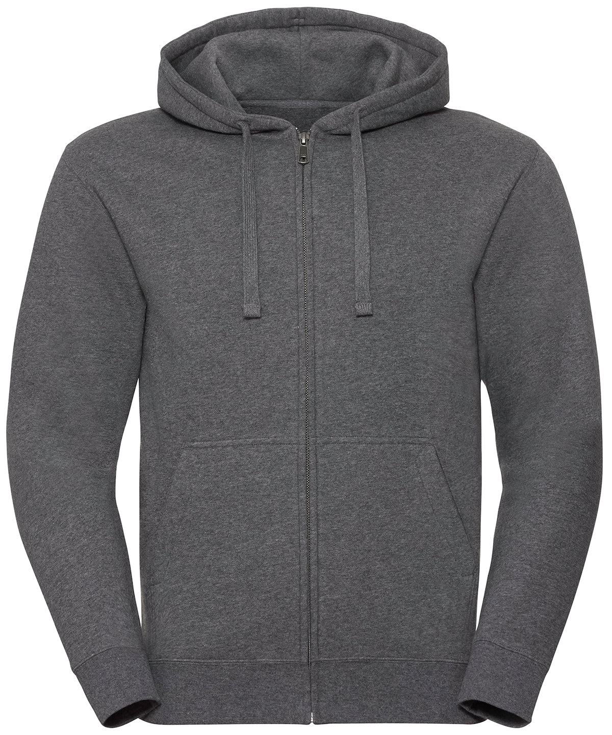 Authentic melange zipped hood sweatshirt