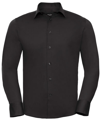 Long sleeve easycare fitted shirt