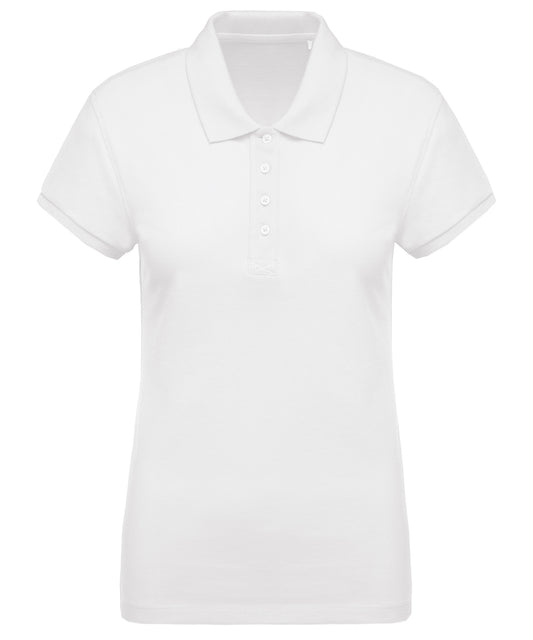 Ladies organic piqué short-sleeved polo shirt