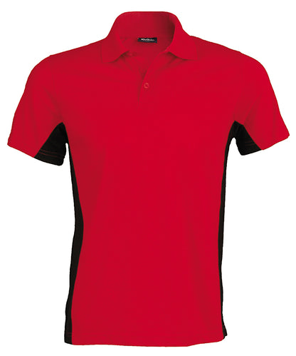 Flags short sleeve bi-colour polo shirt