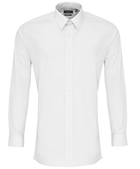 Poplin fitted long sleeve shirt