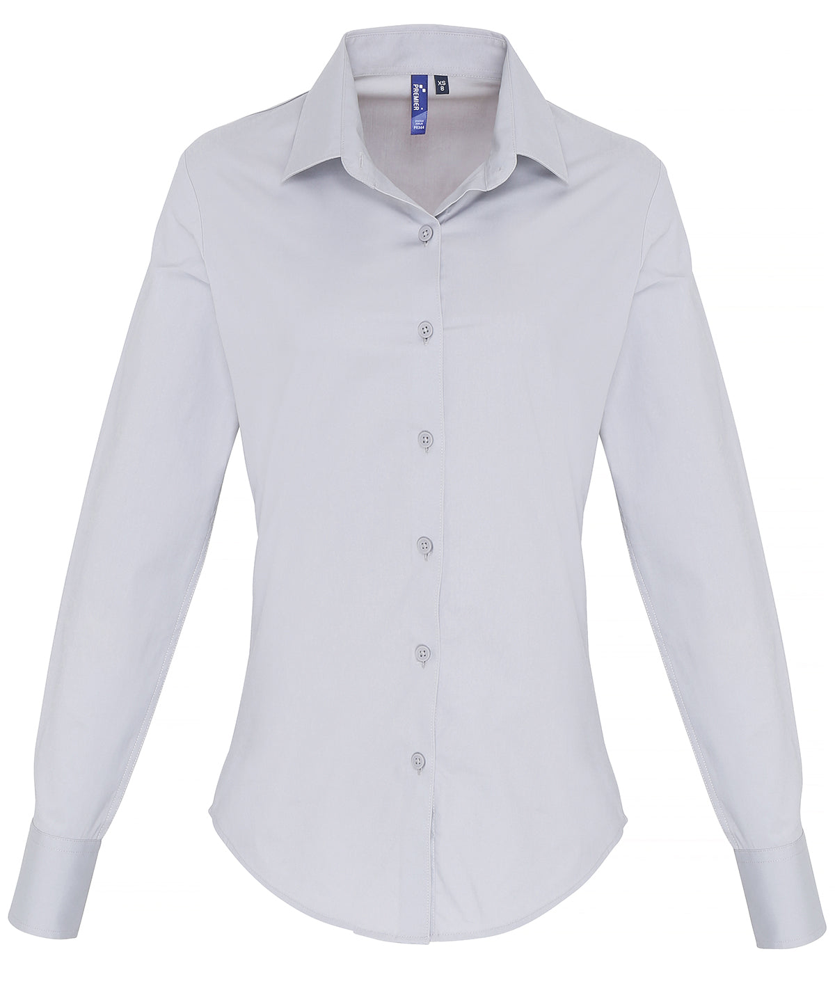 Women's stretch fit cotton poplin long sleeve blouse PR344