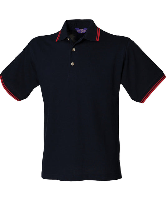 Double tipped collar and cuff polo shirt