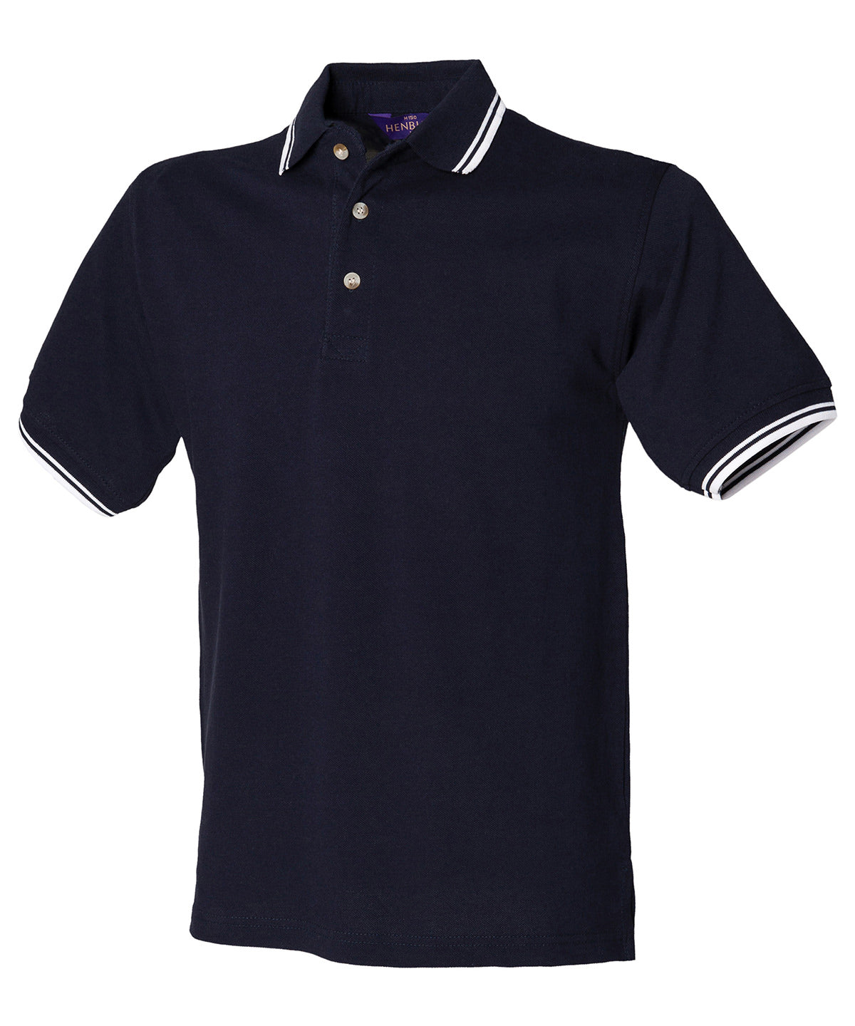 Double tipped collar and cuff polo shirt