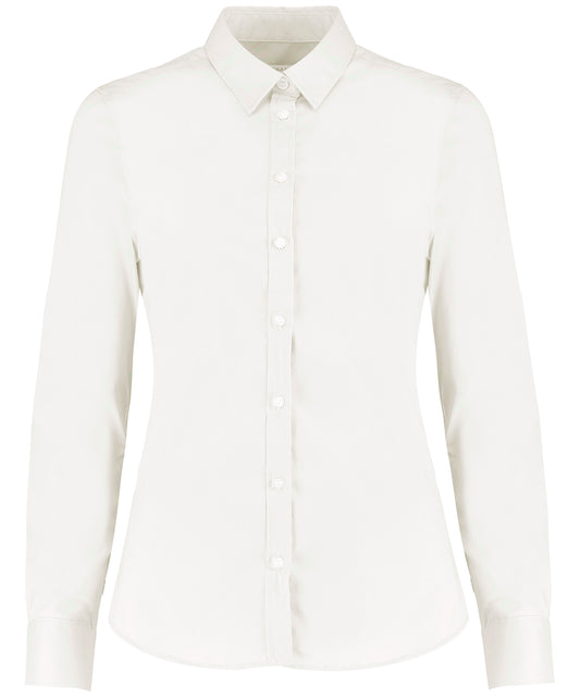 Women's stretch Oxford shirt long-sleeved (tailored fit)