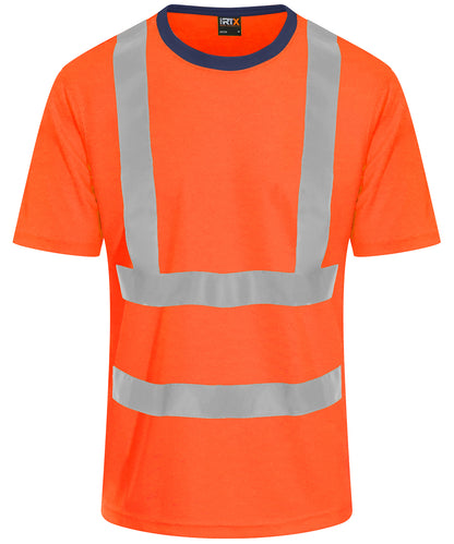High visibility t-shirt - HV Orange/Navy