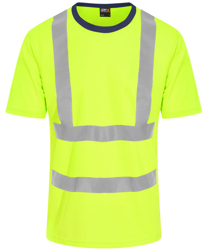 High visibility t-shirt - HV Yellow/Navy