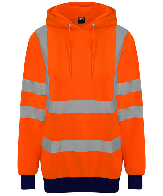 High visibility hoodie - HV Orange/Navy