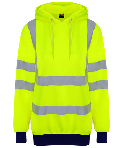 High visibility hoodie - HV Yellow/Navy