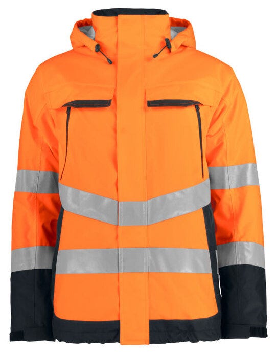 Pro-Job ProJob Prio 6441 Padded Class 3 Jacket - Orange/Black