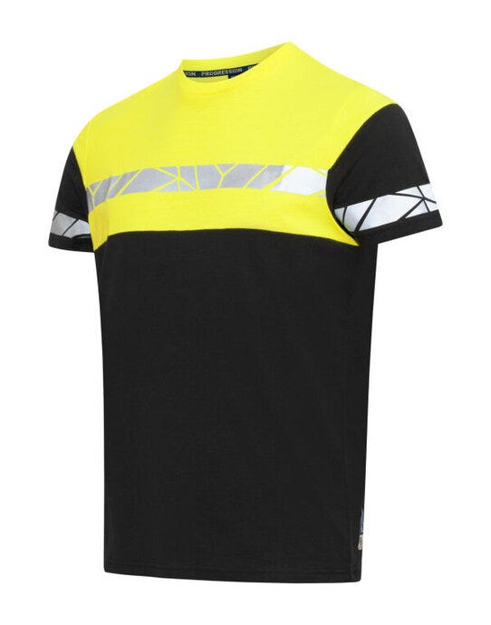 Pro-Job ProJob Progression 7001 T-Shirt - Black/Yellow