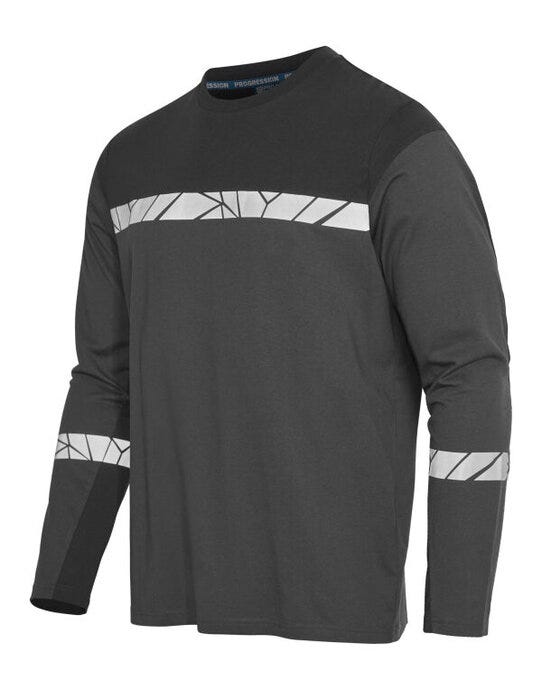Pro-Job ProJob Progression 7002 LS T-Shirt - Grey/Black