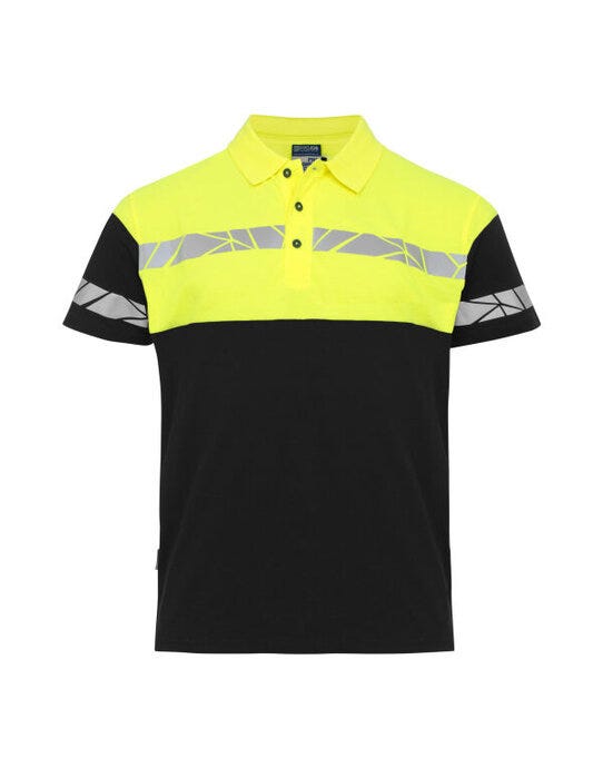 Pro-Job ProJob Progression 7003 Pique Polo - Black/Yellow