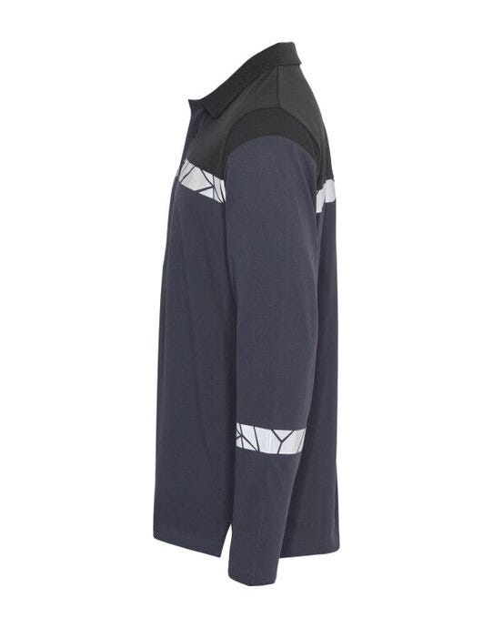 Pro-Job ProJob Progression 7004 LS Pique Polo - Navy/Black