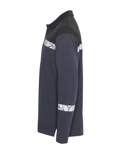 Pro-Job ProJob Progression 7004 LS Pique Polo - Navy/Black