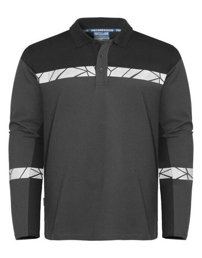 Pro-Job ProJob Progression 7004 LS Pique Polo - Grey/Black