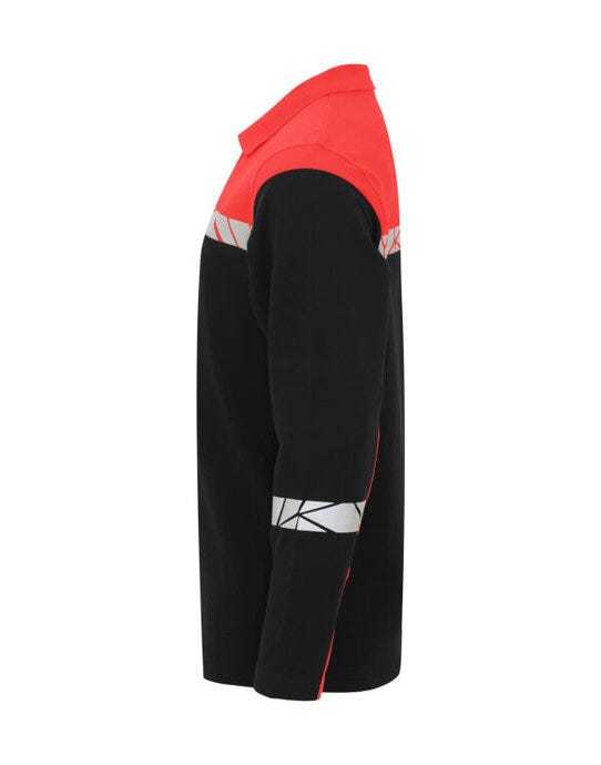 Pro-Job ProJob Progression 7004 LS Pique Polo - Black/Red