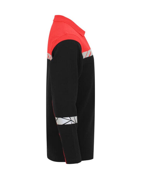 Pro-Job ProJob Progression 7004 LS Pique Polo - Black/Red