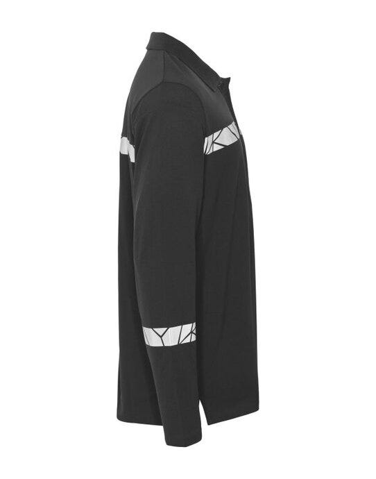 Pro-Job ProJob Progression 7004 LS Pique Polo - Black/Black