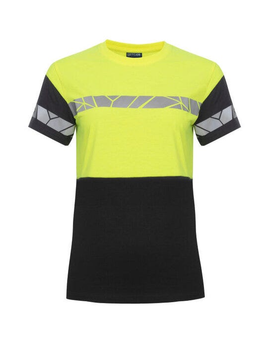 Pro-Job ProJob Progression 7005 Ladies T-Shirt - Black/Yellow
