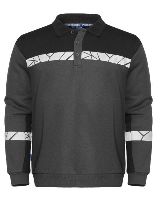 Pro-Job ProJob Progression 7100 LS Polo Sweat - Grey/Black