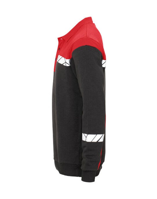 Pro-Job ProJob Progression 7100 LS Polo Sweat - Black/Red