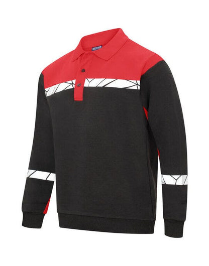 Pro-Job ProJob Progression 7100 LS Polo Sweat - Black/Red