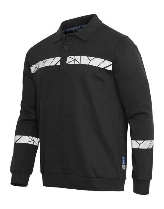 Pro-Job ProJob Progression 7100 LS Polo Sweat - Black/Black
