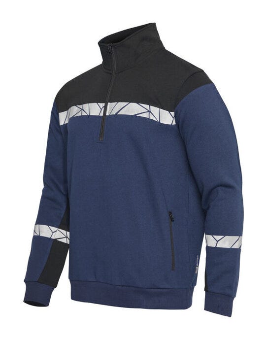 Pro-Job ProJob Progression 7102 Half Zip Sweat - Navy/Black