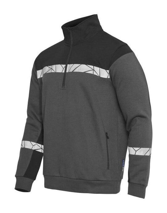 Pro-Job ProJob Progression 7102 Half Zip Sweat - Grey/Black