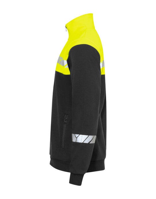 Pro-Job ProJob Progression 7102 Half Zip Sweat - Black/Yellow