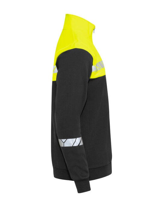 Pro-Job ProJob Progression 7102 Half Zip Sweat - Black/Yellow