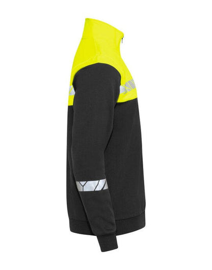 Pro-Job ProJob Progression 7102 Half Zip Sweat - Black/Yellow