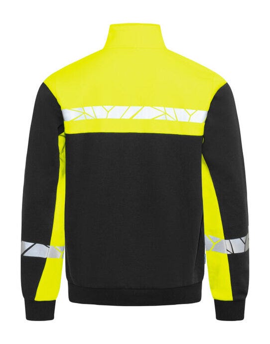 Pro-Job ProJob Progression 7102 Half Zip Sweat - Black/Yellow