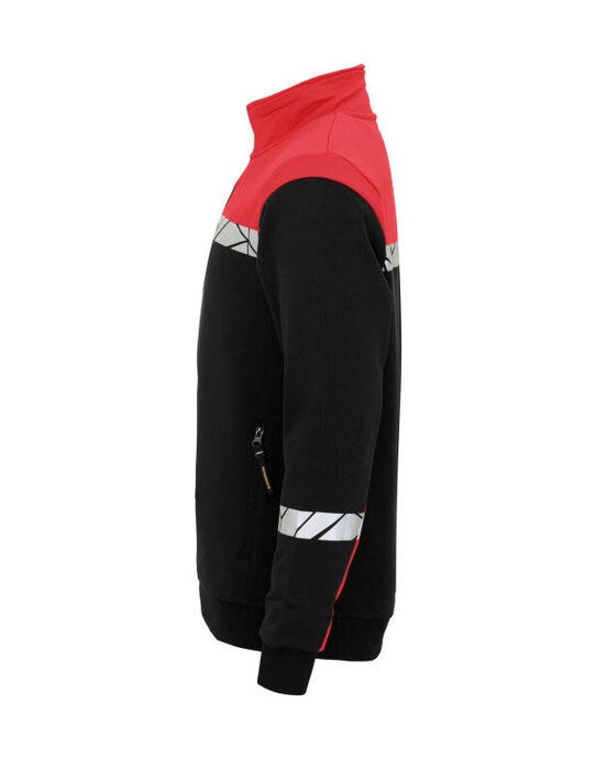 Pro-Job ProJob Progression 7102 Half Zip Sweat - Black/Red