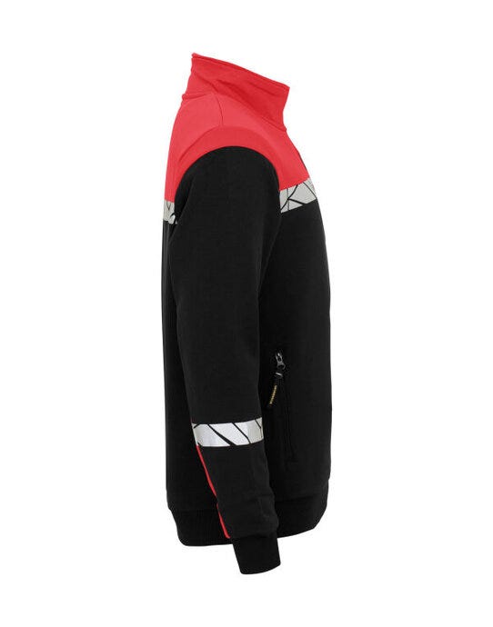 Pro-Job ProJob Progression 7102 Half Zip Sweat - Black/Red