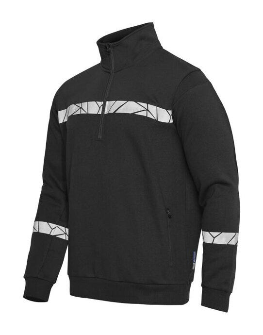 Pro-Job ProJob Progression 7102 Half Zip Sweat - Black/Black