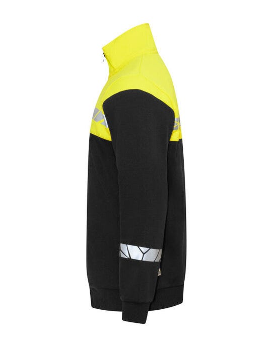 Pro-Job ProJob Progression 7103 Full Zip Sweat - Black/Yellow