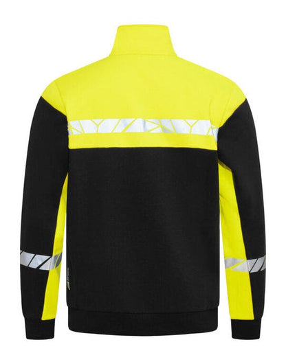 Pro-Job ProJob Progression 7103 Full Zip Sweat - Black/Yellow
