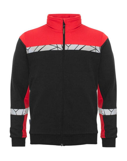 Pro-Job ProJob Progression 7103 Full Zip Sweat - Black/Red
