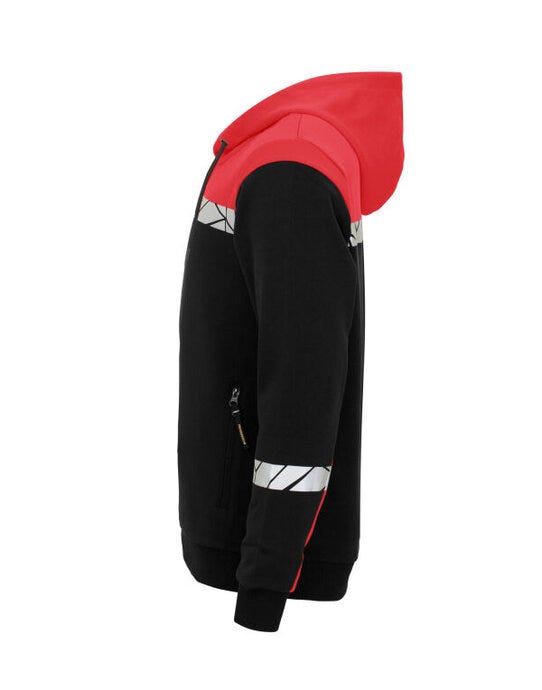 Pro-Job ProJob Progression 7104 Half Zip Hoodie - Black/Red