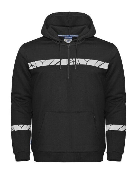 Pro-Job ProJob Progression 7104 Half Zip Hoodie - Black/Black