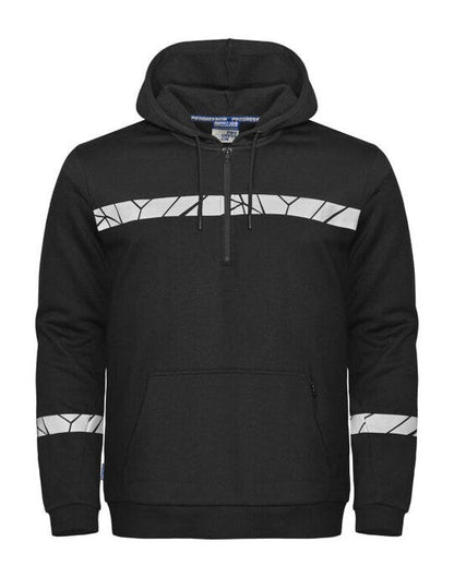 Pro-Job ProJob Progression 7104 Half Zip Hoodie - Black/Black