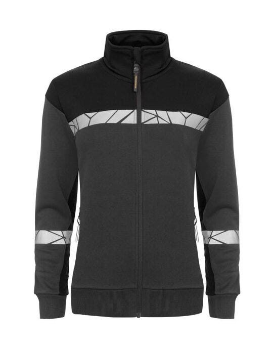 Pro-Job ProJob Progression 7105 Ladies FZ Sweat - Grey/Black